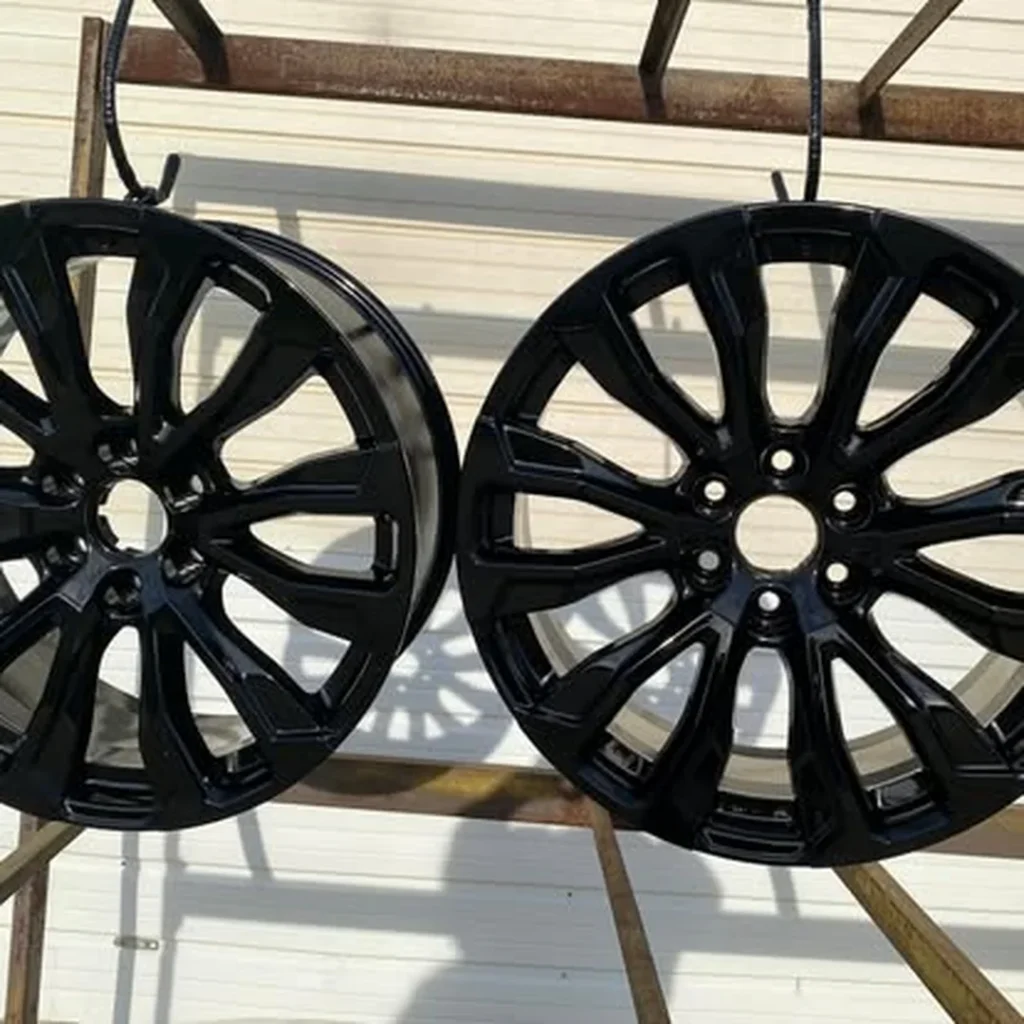 close two black hanging metal rack